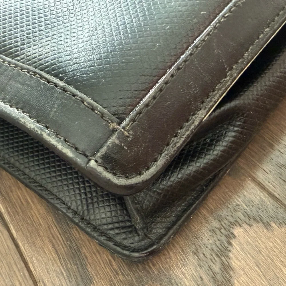 Mark Cross Leather Briefcase Laptop Bag